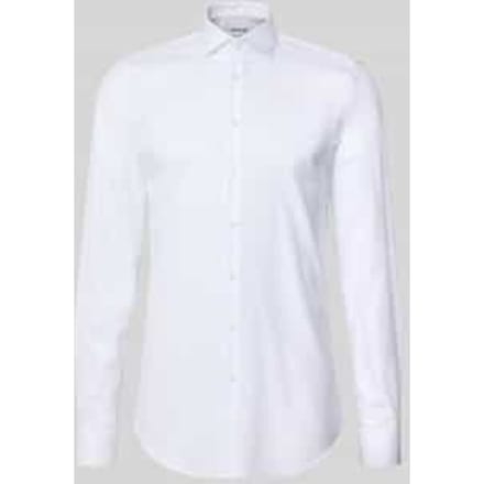 Slim fit zakelijk overhemd met extra lange mouw