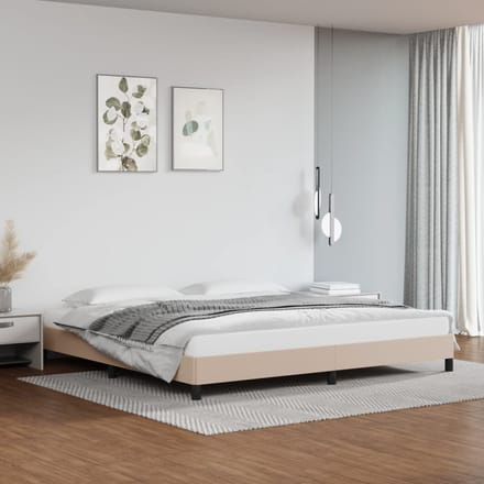 vidaXL - Bedframe - kunstleer - cappuccinokleurig - 200x200 - cm