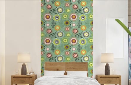 Behang - Fotobehang Bloem - Design - Hartjes - Breedte 120 cm x hoogte 240 cm