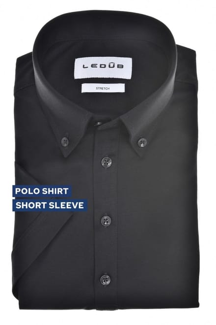 Ledûb Polo Short Sleeve Button-Down Jersey Colored Buttons Zwart / male