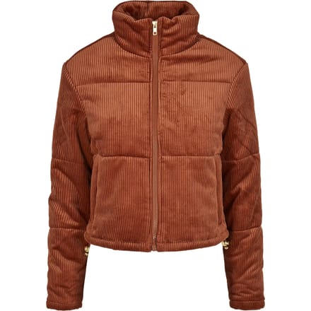Urban Classics - Corduroy Puffer winterjas - 5XL - Bordeaux rood
