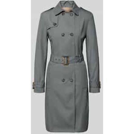 regular fit lange jas met platte kraag model 'Lora'