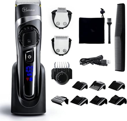 Hatteker Tondeuse 3-in-1 – Professionele Haarknipper, Baardtrimmer en Precisietrimmer – LED Display