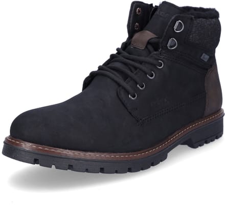 Rieker heren veterboot zwart