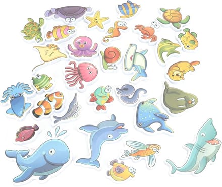 Badspeelgoed Puzzel - Waterpuzzel Set - Interactief Spelen - Veilig EVA Materiaal - 30 Stuks