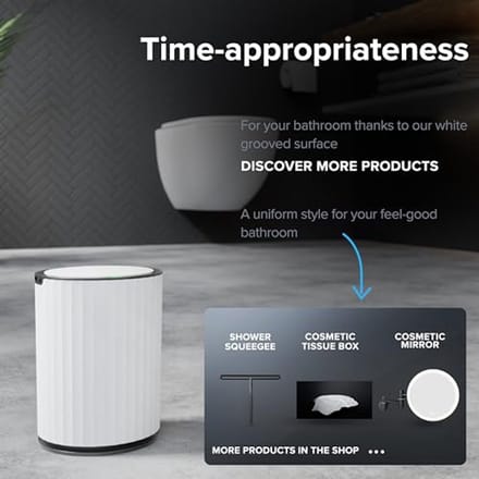 Sensor Badeimer 9L met Sensor | Stijlvolle Mülleimer voor Badkamer | Ook als Windeleimer Te Gebruiken