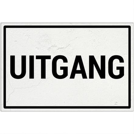 Uitgang bord | Forex Re materiaal | 30 x 20 cm