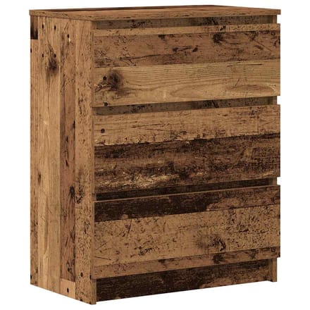 vidaXL - Dressoir - 60x35x76 - cm - bewerkt - hout - oud - houtkleurig