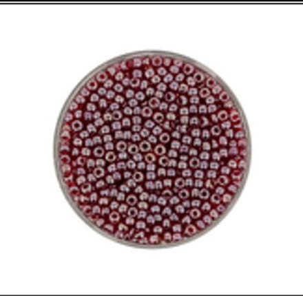 9660-294 Jap. Miyukirocailles - 2,2mm - transp.ruby rainbow - 12 gram