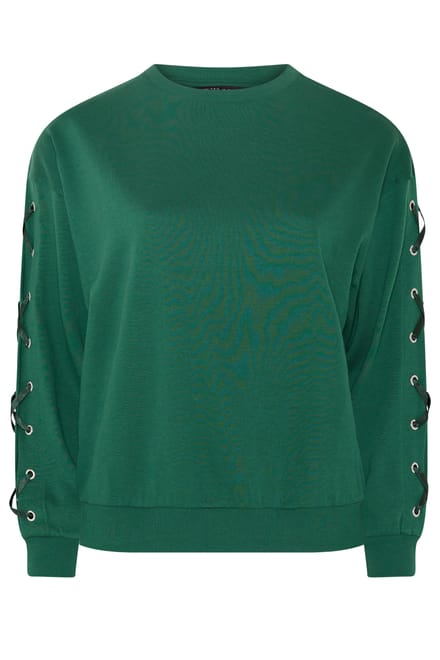 Limited Collection Groen Sweatshirt Met Oogjes En Veter Size 48