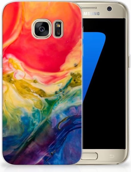 Hoesje maken Samsung Galaxy S7 Watercolor Dark
