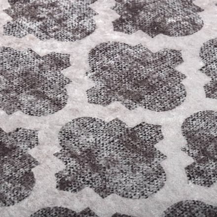 vidaXL - Vloerkleed - wasbaar - 160x230 - cm - grijs - en - wit
