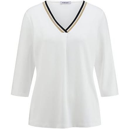 Shirt V-hals Van Peter Hahn wit