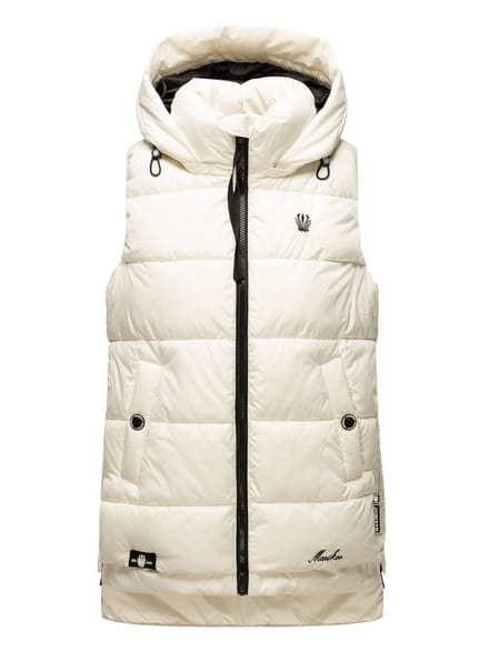Marikoo dames gewatteerd vest – Zarinaa, licht met afneembare capuchon