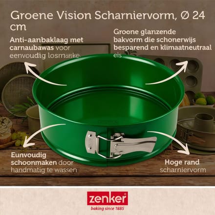 Springvorm met scharnier 24 cm Zenker Green Vision