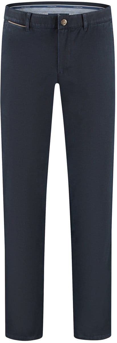 Com4 Broek Modern Chino Micro Pattern Near Faux-Uni Subtle Cotton Stretch Navy / male