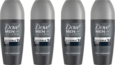Dove Deo Roller MEN - Invisible Dry - Voordeelverpakking 4 x 50 ml