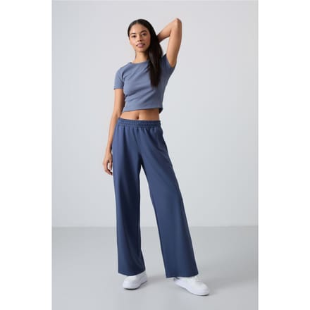 Brede-Pijp Sweatpants met Elastaan