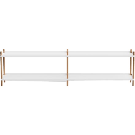 NINE BOLT Rek 200 x 53 cm - oak white