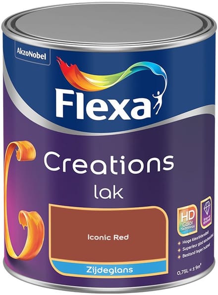 Flexa - Creations Lak Zijdeglans - Iconic Red - Mengverf - 750 Ml