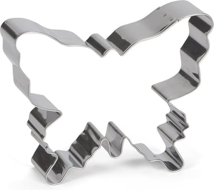 uitsteekvorm Vlinder 10 cm RVS zilver