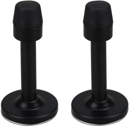 Deurstopper - Deurdemper Muur - Geluidsreductie - Roestvrij Staal - 2 stuks - Zwart