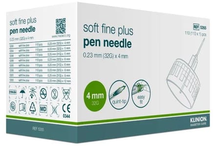 Klinion KDC Soft Fine PLUS Pennaalden 32G 4 mm 110 stuks