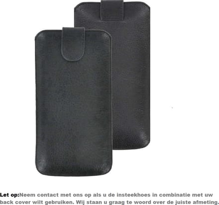 Samsung Galaxy A21s - Insteek Cover Echt Leer Zwart