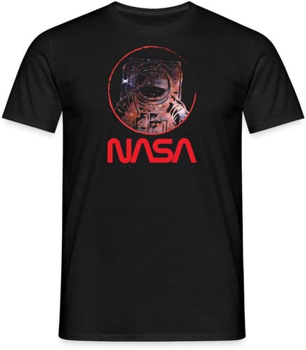 NASA Logo En Astronaut In Galaxie Ontwerp T-Shirt Heren