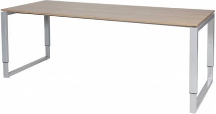 Verstelbaar Bureau - Plus 200x80 Havana Kersen - alu frame