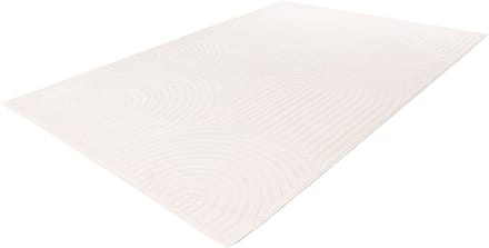 Lalee Japandi Vloerkleed - Laagpolig - Modern Tapijt - Ivoor Wit - 3D-effect - Minimalistisch Design