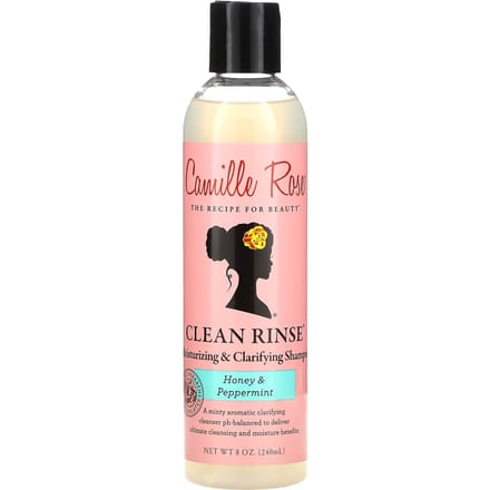 Camille Rose, Clean Rinse, Moisturizing & Clarifying Shampoo, Honey & Peppermint, 8 oz (240 ml) beige