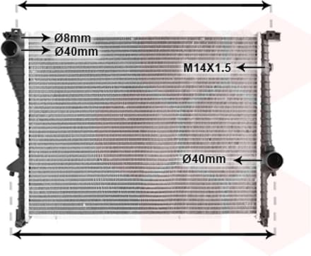 Van Wezel - RADIATOR VOOR BMW Z3 E36/8 1995-2003 1433025