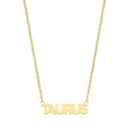 CO88 Collection Zodiac 8CN-26176 Stalen collier - Hanger taurus - 38 + 7 cm - Goudkleurig