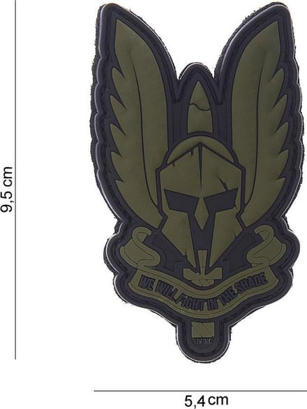 101 Inc Embleem 3D Pvc Spartan Groen  10099