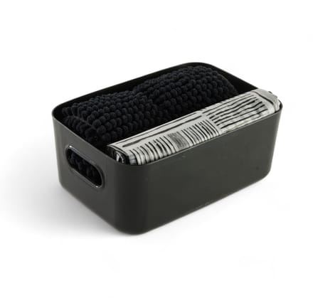 Douche set 3 accessoires gordijn, mat, mand UTILITY