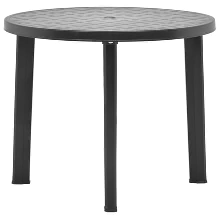 vidaXL - Tuintafel - 89 - cm - kunststof - antraciet
