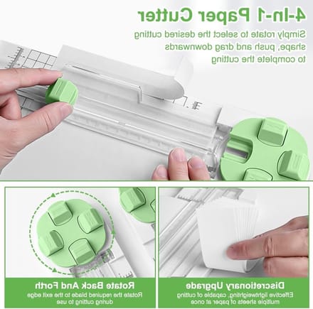 Multifunctionele Papier Snijder met 4 Mesjes voor Precisie, Scrapbooking en Kaarten Maken