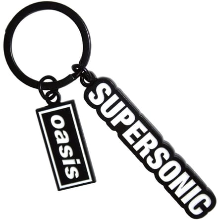 Oasis - Supersonic Decca Logo Charm Sleutelhanger - Wit/Zwart