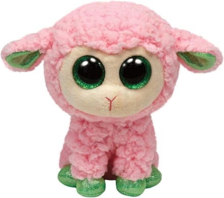 Pluche Lammetje - Knuffeldier Collectie - Cadeau Idee - Grote Ogen - 15 cm - Roze