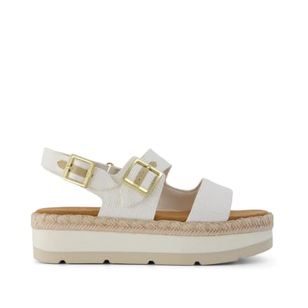 TOMS Giana Sandalen Plat - wit - Maat 41