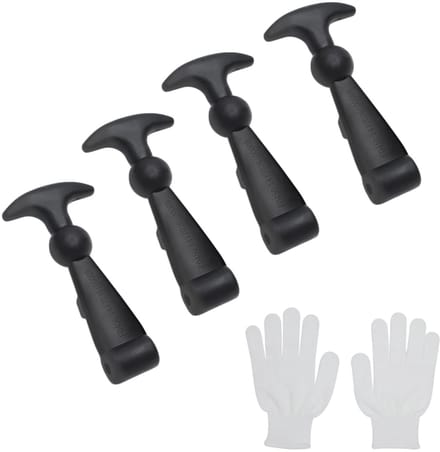Dailygoods- Kaphouder - 4 Stuks - Elastische Kaphouder - Flexibele T-Greephaspe - Voor Gereedschapskisten - Voertuigmotoren - 12 cm
