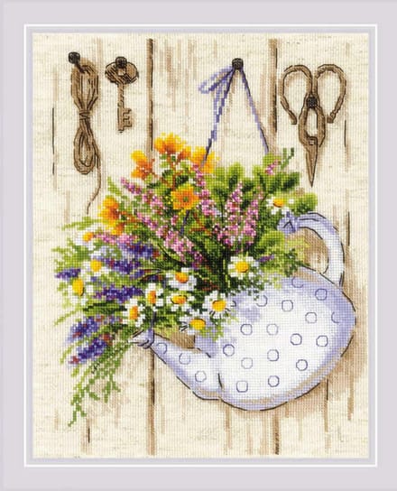 Summer Tea / Zomer Thee Aida Borduurpakket Riolis 2020
