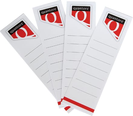 Quantore - Rugetiket - Zelfklevend - 58 x 190 mm - Wit - 10 stuks