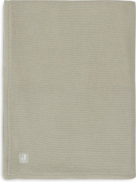 Jollein Deken Ledikant 100x150cm Basic Knit Olive Green/Fleece