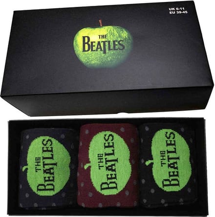 The Beatles - Apple & Spots Sokken - Set van 3 - EU 39-45 - Zwart