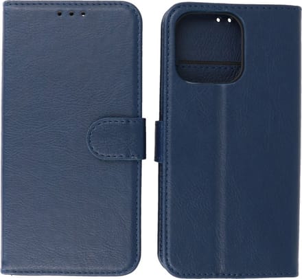 iPhone 15 Pro Max Hoesje Book Case Telefoonhoesje Navy