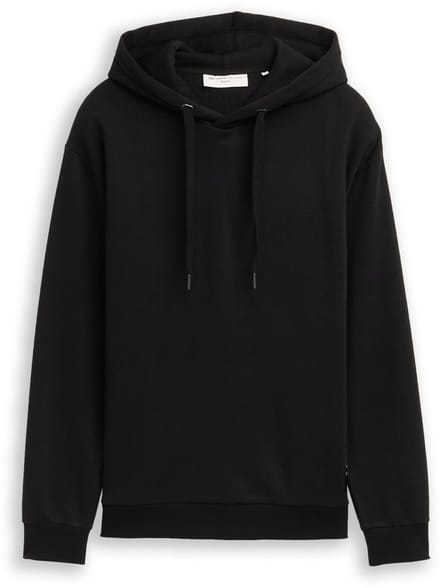 Tom Tailor Denim - Hoodie sweatshirt met logo-badge - Maat S - Black