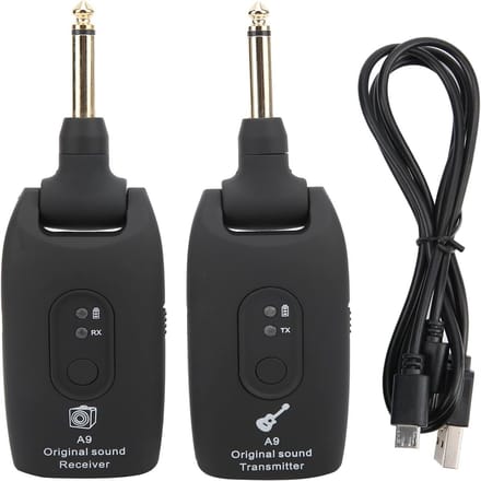 carmdering - Guitar Wireless System -Draadloos Gitaar Systeem - Transmitter - Wireless Guitar System - gitaarzender - Zwart