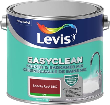 Levis - Easyclean Keuken & Badkamer Mix - Shady Red B80 - Mengverf - 2,5 L